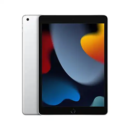 Apple iPad (9th Generation): with A13 Bionic chip, 10.2-inch Retina Display, 64GB, Wi-Fi, 12MP front/8MP Back Camera, Touch ID, All-Day Battery Life Silver